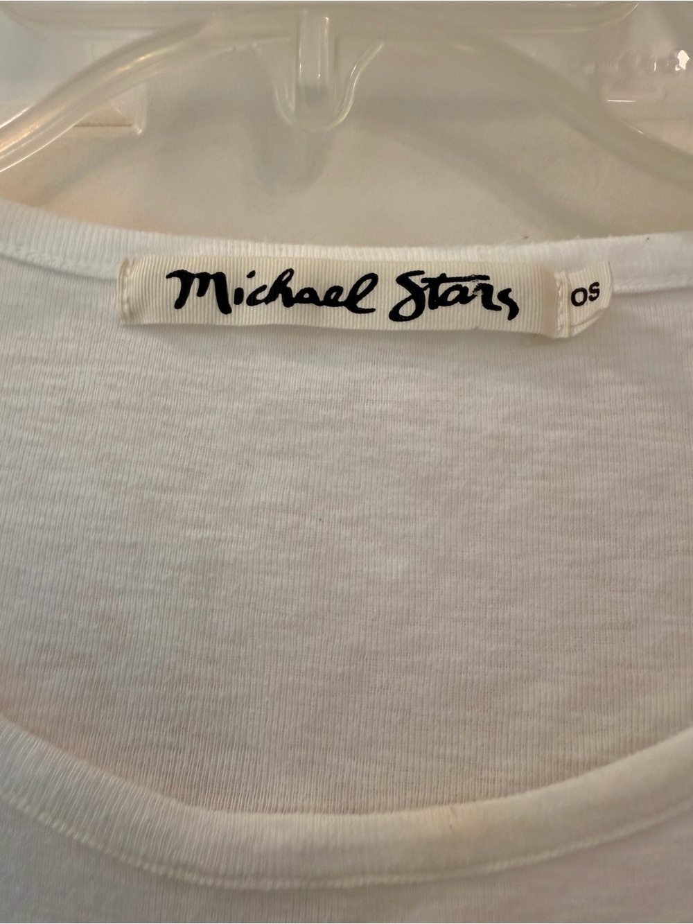 Michael Stars - Long Sleeve White Crew Neck Tee, Size: One Size Fits Most - Picture 3 of 9